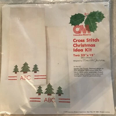 Kit punto de cruz Kit de toallas de té de Navidad Columbia Minerva 23”x15” Kit de 2 pulgadas Foto 1 de 4