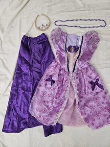 EUC Disney Store Sofia the First Costume+Cape+Tiara Princess Halloween Sz 4-6x - Picture 1 of 8
