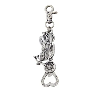 UO Motorcycle Bottle Opener Charm Keychain. - Picture 1 of 3