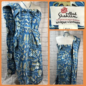 Vestido Alfred Shaheen X Único Vintage Patrón Tapa Hawaiano 4XL Aloha Hawaii - Imagen 1 de 10