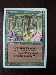WILD GROWTH (REVISED EDITION) - Magic The Gathering MTG Collectible Card game - Foto 1 di 2