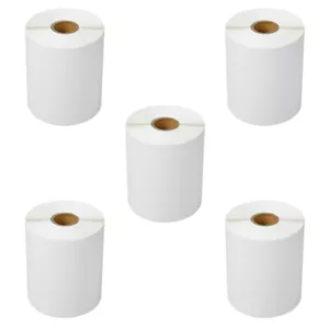 5 Rollen 4 Zoll x 6 Zoll Thermo Lieferadresse 250 Etiketten P/R passt für Zebra & Rollo ZP450 - Bild 1 von 12