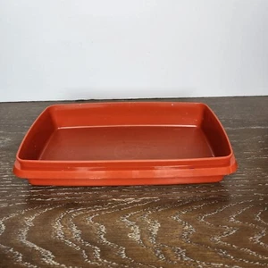 VTG Tupperware #816-20 Lunch Meat/Deli Keeper Paprika Orange No Lid - Picture 1 of 9