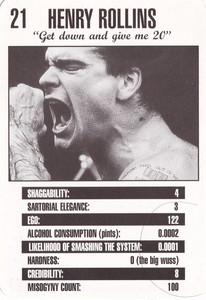 Henry Rollins, Black Flag, Melody Maker Top Rankers, 1995. #21