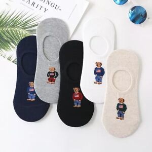 5 Pairs Socks With Logo Bear Polo Multicolor Brand New Unisex Men Women