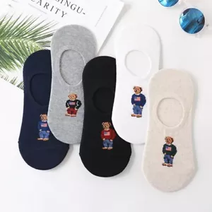 5 Pairs Socks With Logo Bear Polo Multicolor Brand New Unisex Men Women - Picture 1 of 8