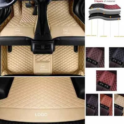 For Mercedes Benz Car Floor Mats Luxury Custom Carpets Easy Clean Liners Leather - Image 1 of 4
