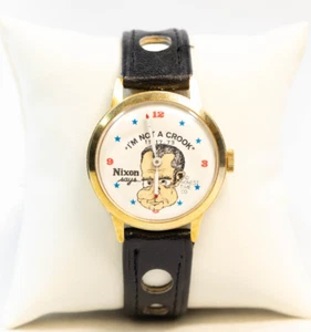 Orologio Vintage Nixon Non sono un truffatore Honest Time Co. Occhi Cambio FUNZIONA (RWT) - Foto 1 di 11