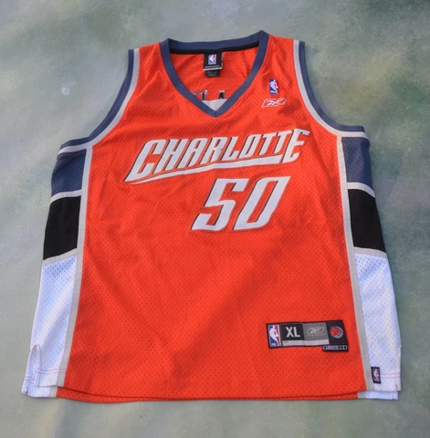 Vintage Reebok NBA Charlotte Bocats Emeka Okafor #50 Jersey Size XL Cover