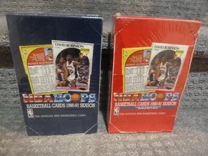 1990-91 NBA HOOPS Basketball Card Series 1 + 2 Sealed Box LOT 36 Packs per - Bild 1 von 4
