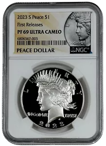 2023 S Peace Silver Dollar $1 Proof Coin NGC PF 69 UC First Releases + OGP - Picture 1 of 2