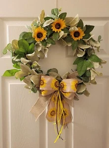 Sunflower Door Wreath - Picture 1 of 9