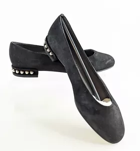 Stuart Weitzman schicke schwarze Wildlederschuhe mit Perlen – Damengröße 5,5 – neu im Karton - Bild 1 von 10