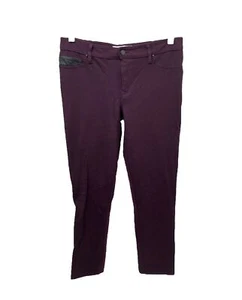 Women's 10 X 30 Pants Calvin Klein Plum Purple Color Skinny Stretch - Picture 1 of 6