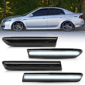 Smoked Lens LED Front Rear Fender Side Marker Lights For 2004-2008 Acura TL base - Picture 1 of 5