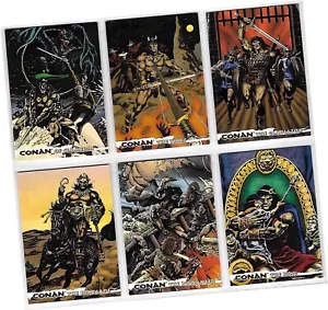 Conan: Art Of The Hyborian Age - 6 Card "Rise Of The King" Foil Chase Set R1-R6 - Picture 1 of 3