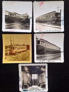 Vintage Trolley Car Railway Lot of 5 B&W, Kodacolor Photographs 1953 Carbarns - Picture 1 of 11