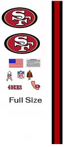 San Francisco 49'ers Football Helm 8 Mil Vinyl Convex Gear Wrap Full Size - Bild 1 von 1