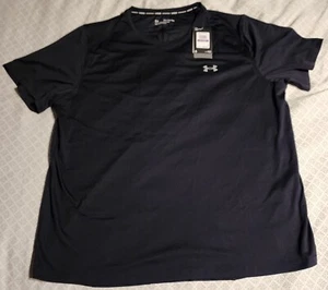 Under Armour Black Coolswitch Run Tee Mens Sz. XXL 2XL NWT Shirt - Picture 1 of 7
