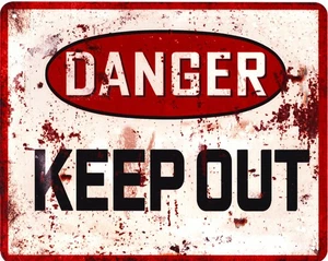 Cartel de chapa 20 x 25 cm Danger Keep Out diseño vintage metal cartel regalo - Imagen 1 de 1