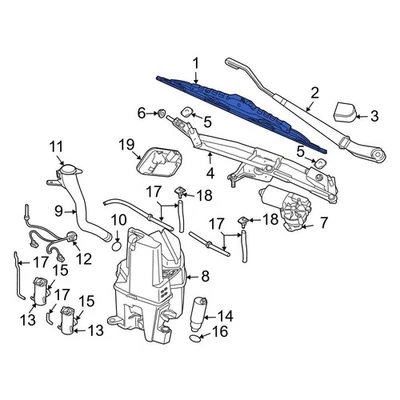 For Volvo XC90 2003-2009 Volvo 30649040 Rear Wiper Blade - Изображение 1 из 2