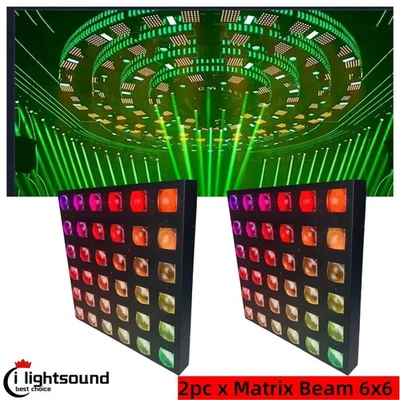 2pcLED matrix 6x6 beam panel 36x12W rgbw 4in1 led matrix light stage light party - Image 1 of 4