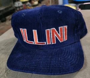 Illini Snapback Cord marineblau Illinois Kampfmütze Schrift Zwillinge Ent Taiwan - Bild 1 von 8