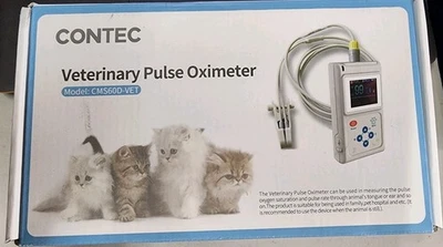 Ветеринарный пульсоксиметр CONTEC CMS60D-VET для кошек собак с зондом новая открытая коробка - Изображение 1 из 4