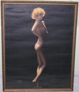 PINUP LITOGRÁFICA VINTAGE CONARL MORAN COLOR GRANDE "EL MODELO ARTISTA" 14" X 11" - Imagen 1 de 6