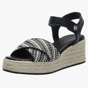 Karl Lagerfeld | Zapatos alpargata blanco y negro tacón de cuña 8,5 - Imagen 1 de 8