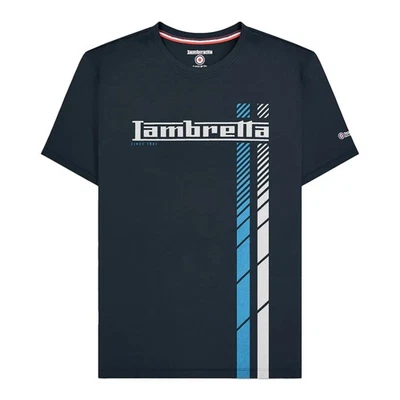 Lambretta  Camiseta SS25 Raya de Carreras para Hombre (LB243) - Imagen 1 de 3