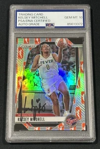 2024 Panini Prizm WNBA Firmado Kelsey Mitchell WNBA Logo Autografiado PSA 10 Automático - Imagen 1 de 2