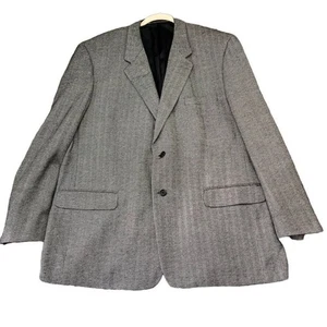 Club Room Mens Blazer Size R 48 Macys Wool Cashmere Blend Herringbone Chevron - Picture 1 of 13