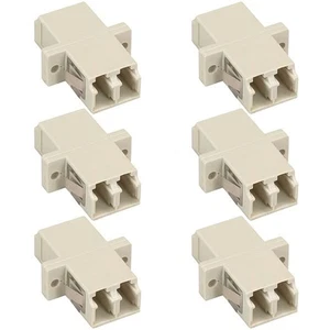 6x LC-LC Connector Fiber Optic Multimode Duplex Optical Coupler Coupling Adapter - Picture 1 of 1