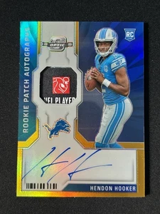 2023 Contenders Optic Rookie Patch Auto NLFPA Gold RC /5 Hendon Hooker Lions - Picture 1 of 2