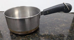 VTG 1801 Revere Ware 1 QT Sauce Pan Pot Copper Clad Bottom Clinton, IL USA - Picture 1 of 5