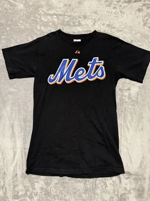 Camiseta deportiva negra mediana para hombre Majestic New York Mets Johan Santana #57 Foto 1 de 4