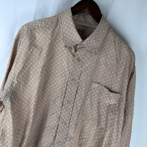 Cinch Shirt Men XL Long Sleeve Shirt Button Up Western Cowboy Rodeo Geometric - Picture 1 of 8