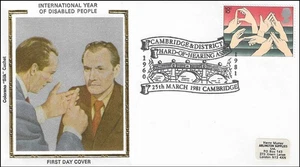 Sign Language International Year of Disabled People UK Colorano Silk FDC 1981 - Picture 1 of 1