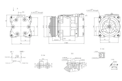 HELLA Compressor, air conditioning 8FK366200-281 - Image 1 of 4