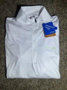 NEW Men's Columbia PFG Deep Waves White 1/4 Zip Pullover Size Large MSRP $45 - Picture 1 of 11
