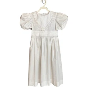 Ruth Of Carolina Dress Vintage 90s First Communion Flower Girl Gown Cottage 6X - Picture 1 of 15