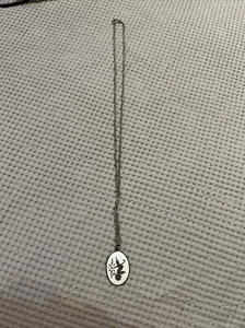 Vintage Sterling Siam Tänzerin emailliert Anhänger Halskette 16" - Bild 1 von 5