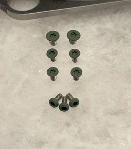 Juego de tornillos planos de acero inoxidable verde OD para cuchillo Spyderco paramilitary 2 G10 - Imagen 1 de 6