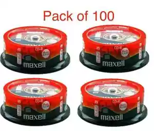 100 x Maxell CD-R 80 Mins XL-II Digital Audio Recordable Blank Discs In Spindle - Picture 1 of 3