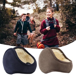 1~4Pcs Foldable Ear Muffs Wool Winter Ear Warmers Unisex, Behind The Head Back - Picture 1 of 16
