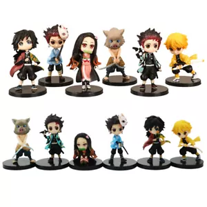 6pcs Mini Figure Model Toys Anime Demon Slayer: Kimetsu Yaiba Tanjirou Nezuko - Picture 1 of 12