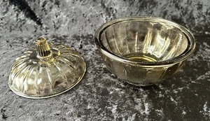 Vintage Schmucktopf mit Glasdeckel - Schminktisch Glasdeckeltopf - Bild 1 von 4