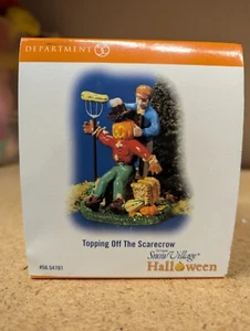 DEPT 56 SNOW VILLAGE HALLOWEEN ACC. TOPPING OFF THE SCARECROW #54701 Lke NEW - Picture 1 of 7