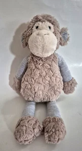 Mary Meyer Monkey Baby Plush Striped Legs Stuffed Animal Gray Lovey Toy 14 inch - Picture 1 of 11